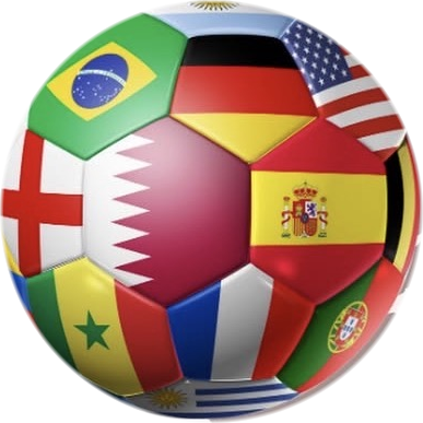 Fußball mit Länderflaggen